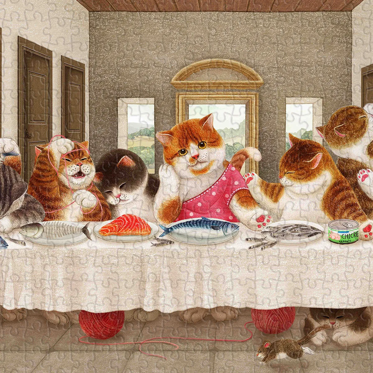 PieceRelax PieceClicks Cats Last Supper U1105 puzzle 945 piese