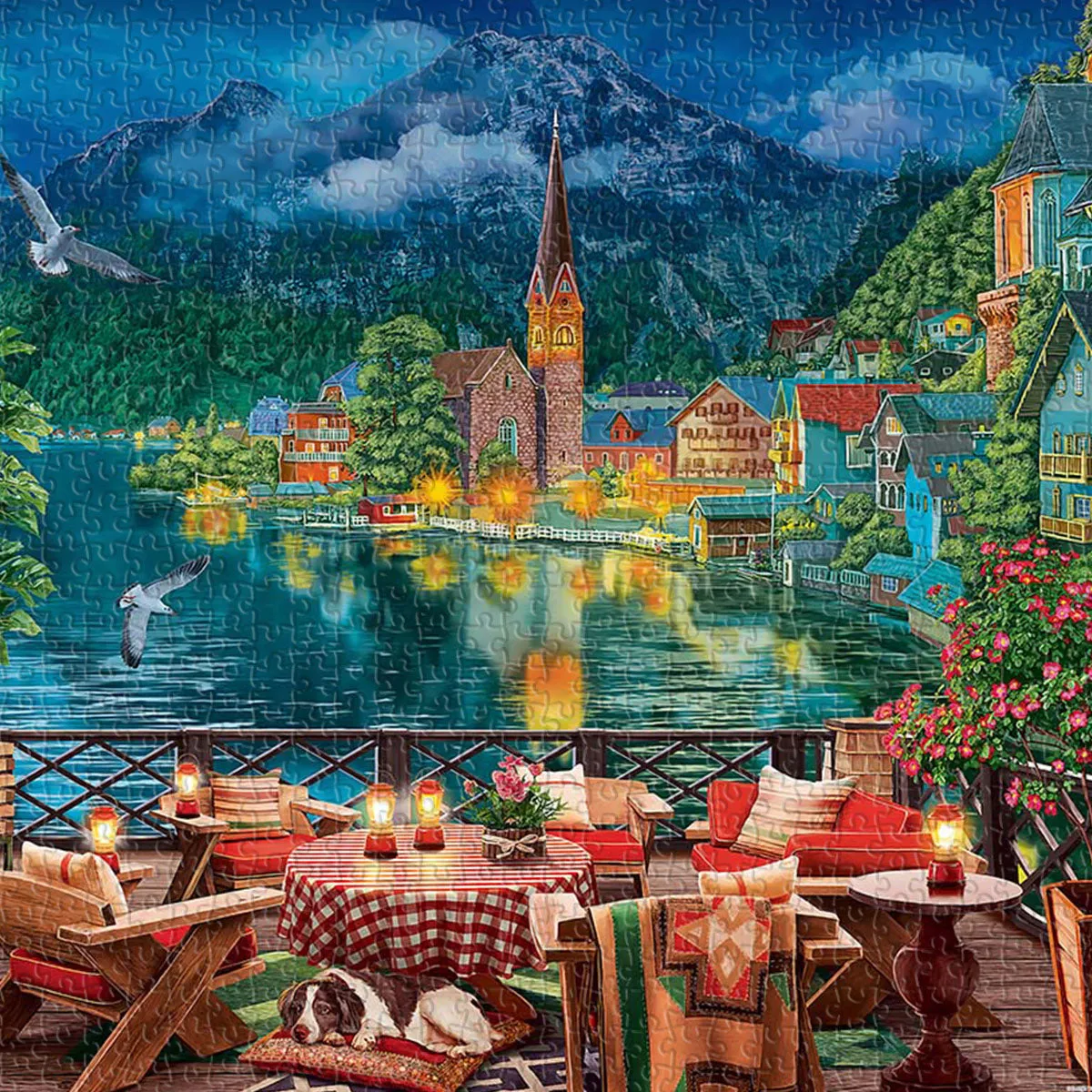 PieceRelax PieceClicks Evening Hallstatt U1150 puzzle 1008 piese lac