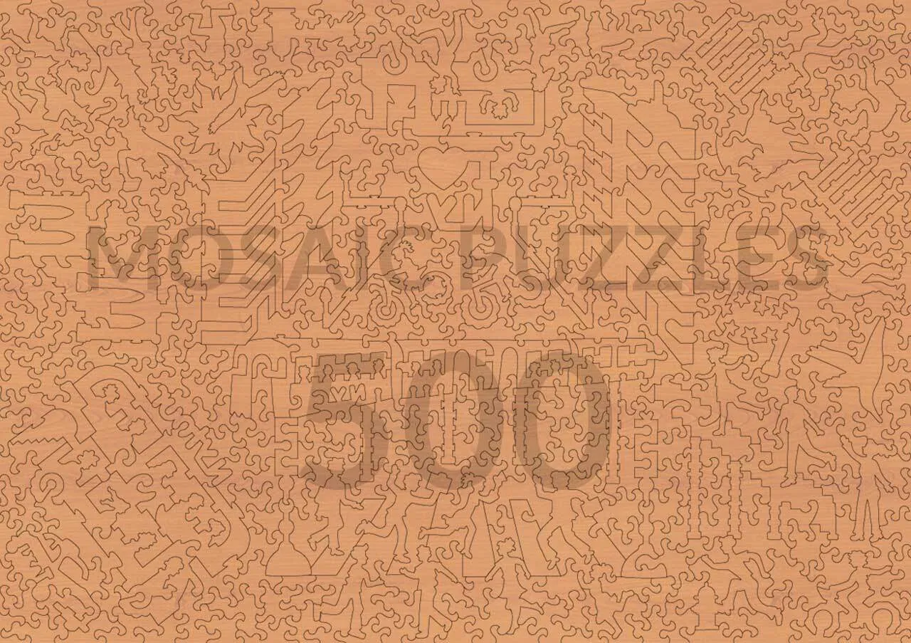 Mosaic Puzzles Landmarks of America puzzle lemn 500 piese obiective