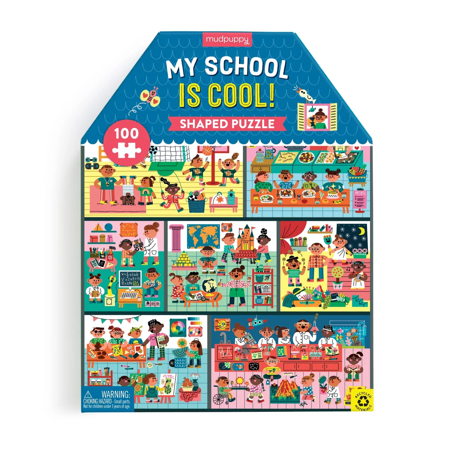 Mudpuppy My School is Cool 100 piese puzzle casa