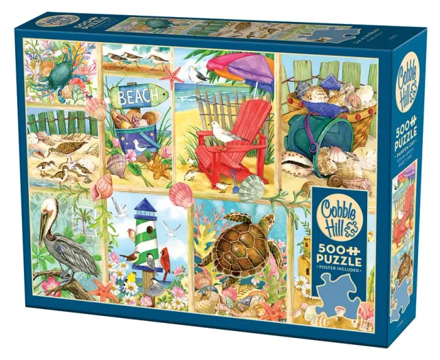 Cobble Hill Day at the Beach puzzle 500 piese colaj marin