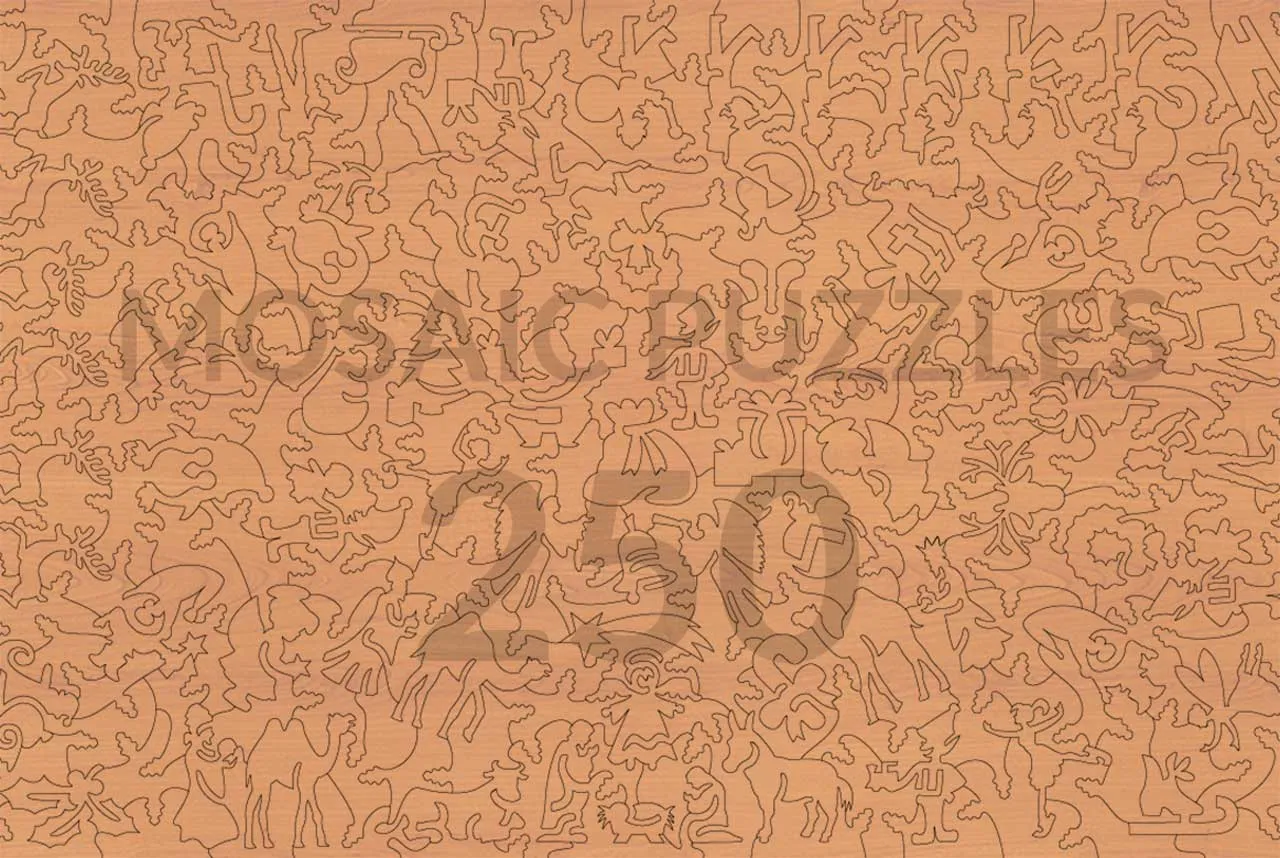 Mosaic Puzzles Christmas Bouquet puzzle lemn 500 piese Craciun