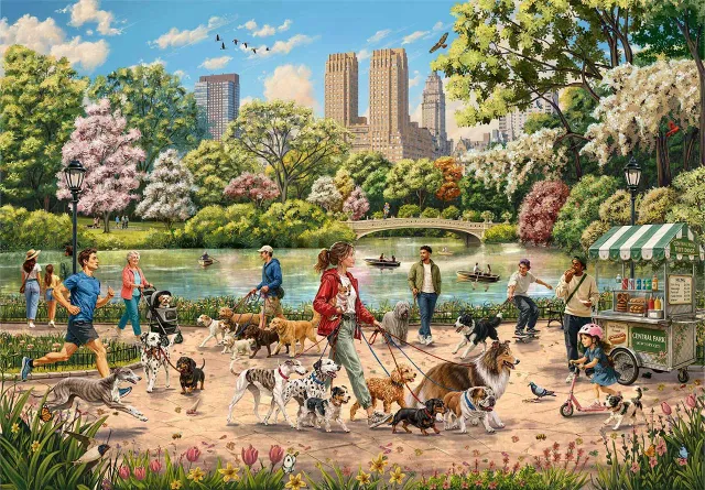 Mosaic Puzzles Dog Central Park puzzle lemn 50 piese oras