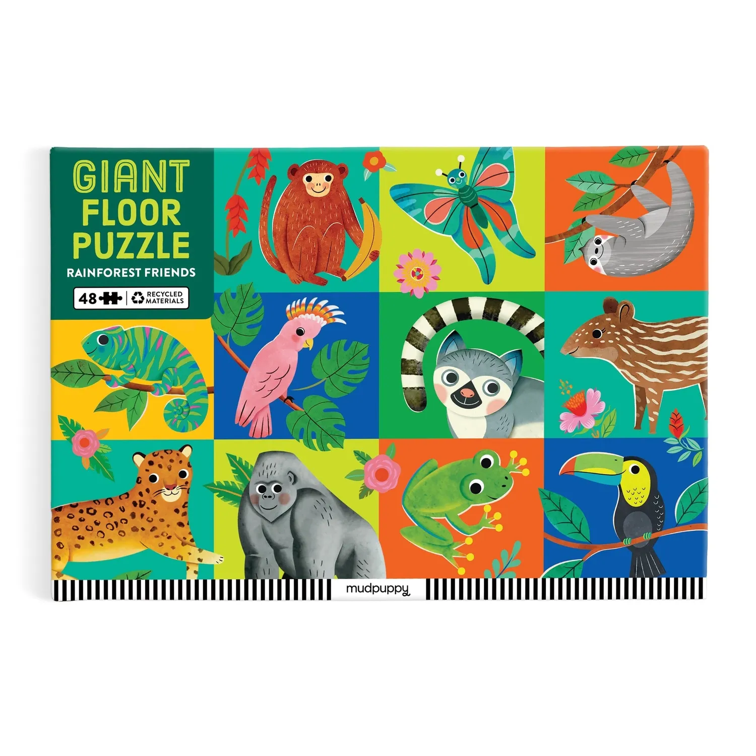 Mudpuppy Rainforest Friends puzzle podea 48 piese gigant