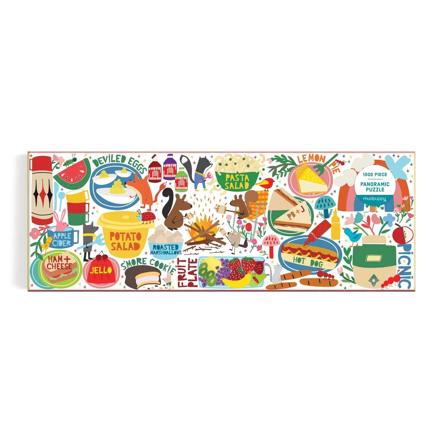 Mudpuppy Picnic Party puzzle 1000 piese panoramic