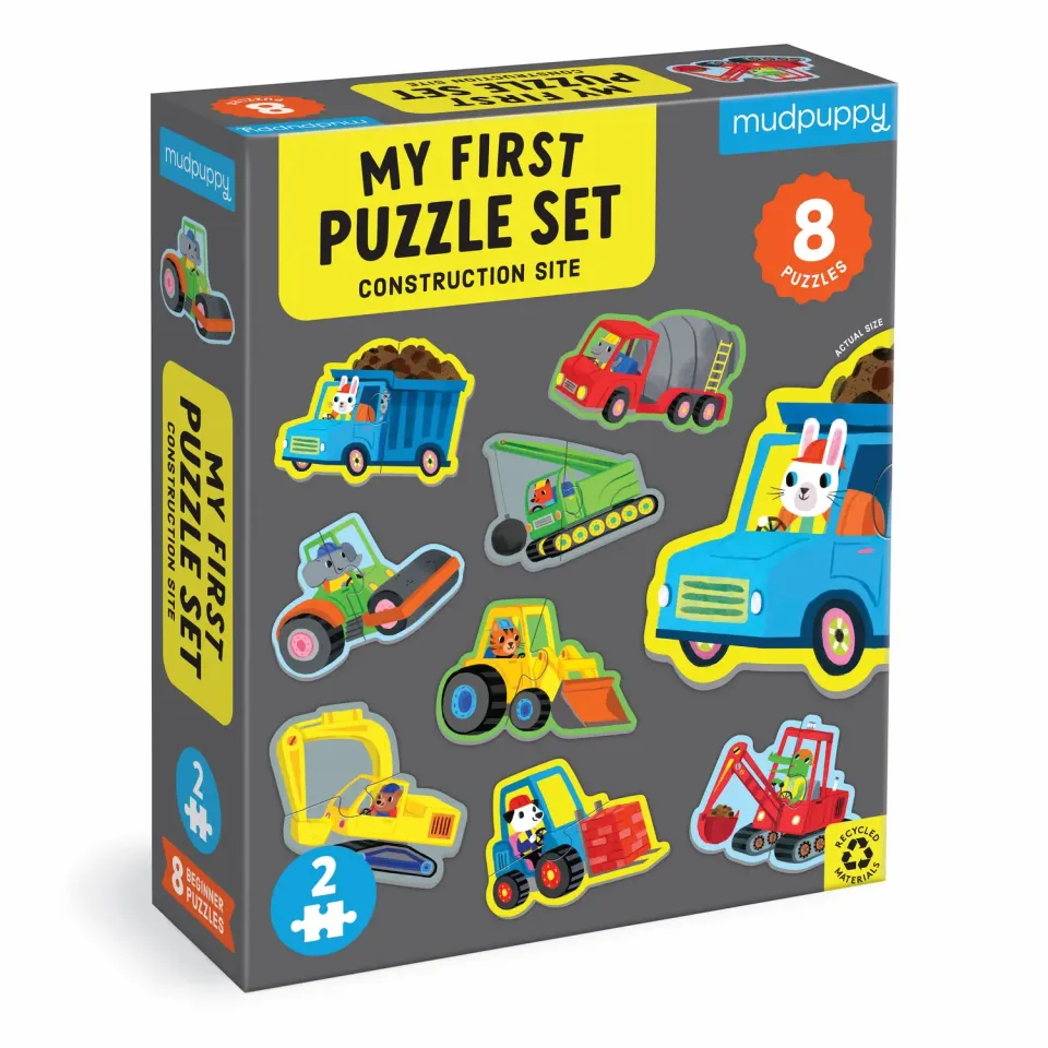 Mudpuppy My First Puzzles Construction Site puzzle 8x2 piese