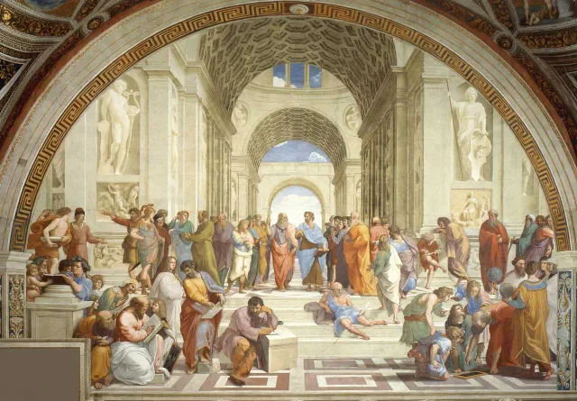 Mosaic Puzzles School of Athens puzzle lemn 100 piese filosofi