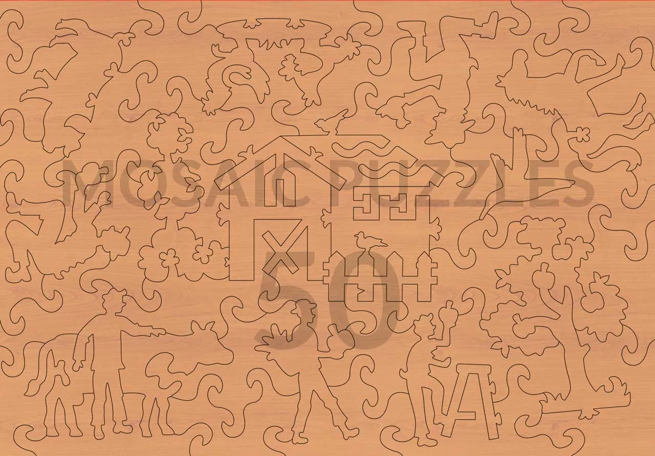 Mosaic Puzzles The Apple Farm puzzle 250 piese ferma