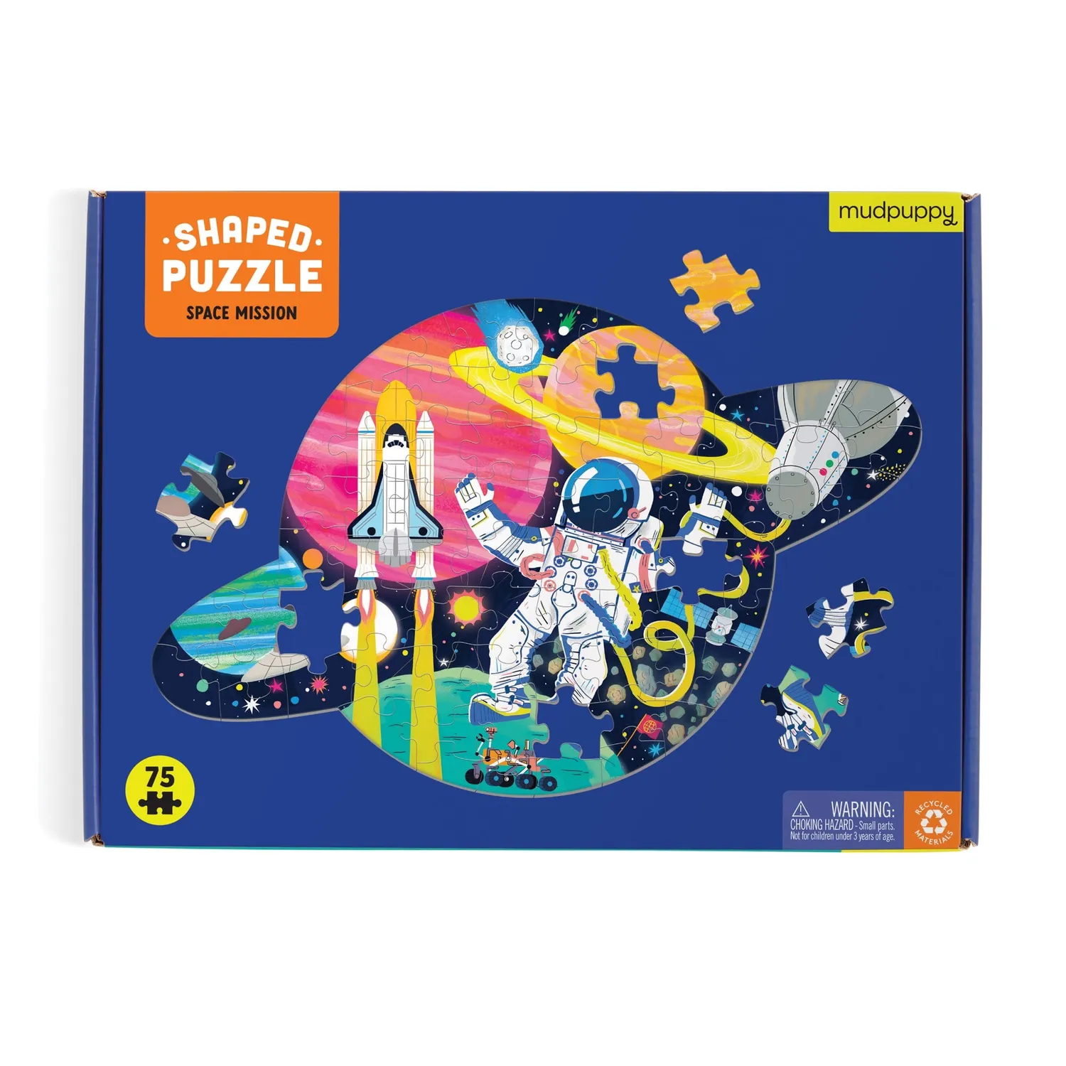 Mudpuppy Space Mission 75 puzzle contur Saturn 58x40cm
