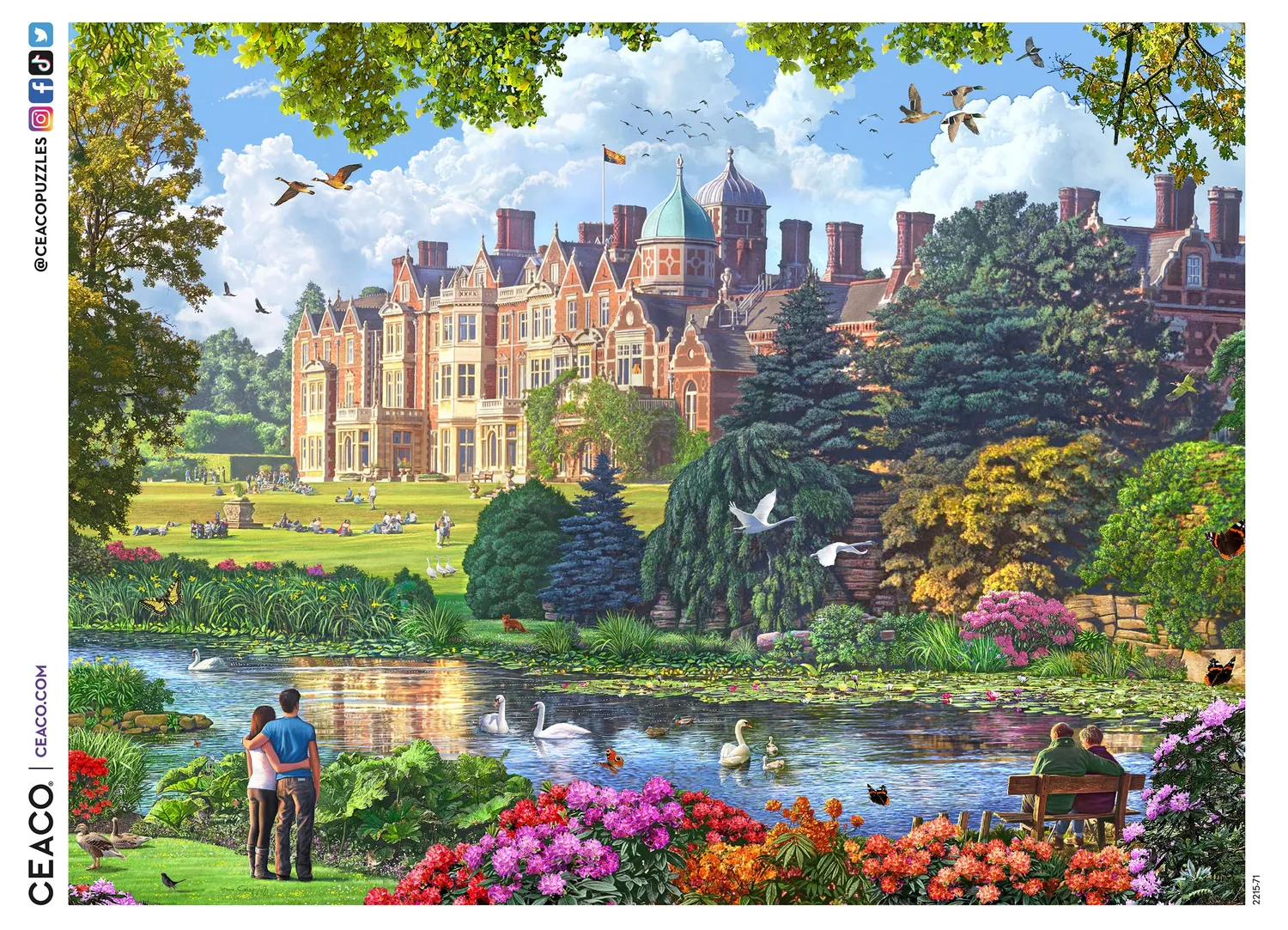 Ceaco Sandringham Palace puzzle 300 piese peisaj