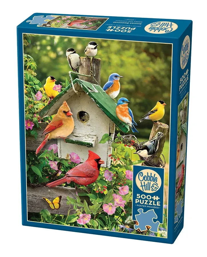 Cobble Hill Summer Birdhouse puzzle 500 piese pasari