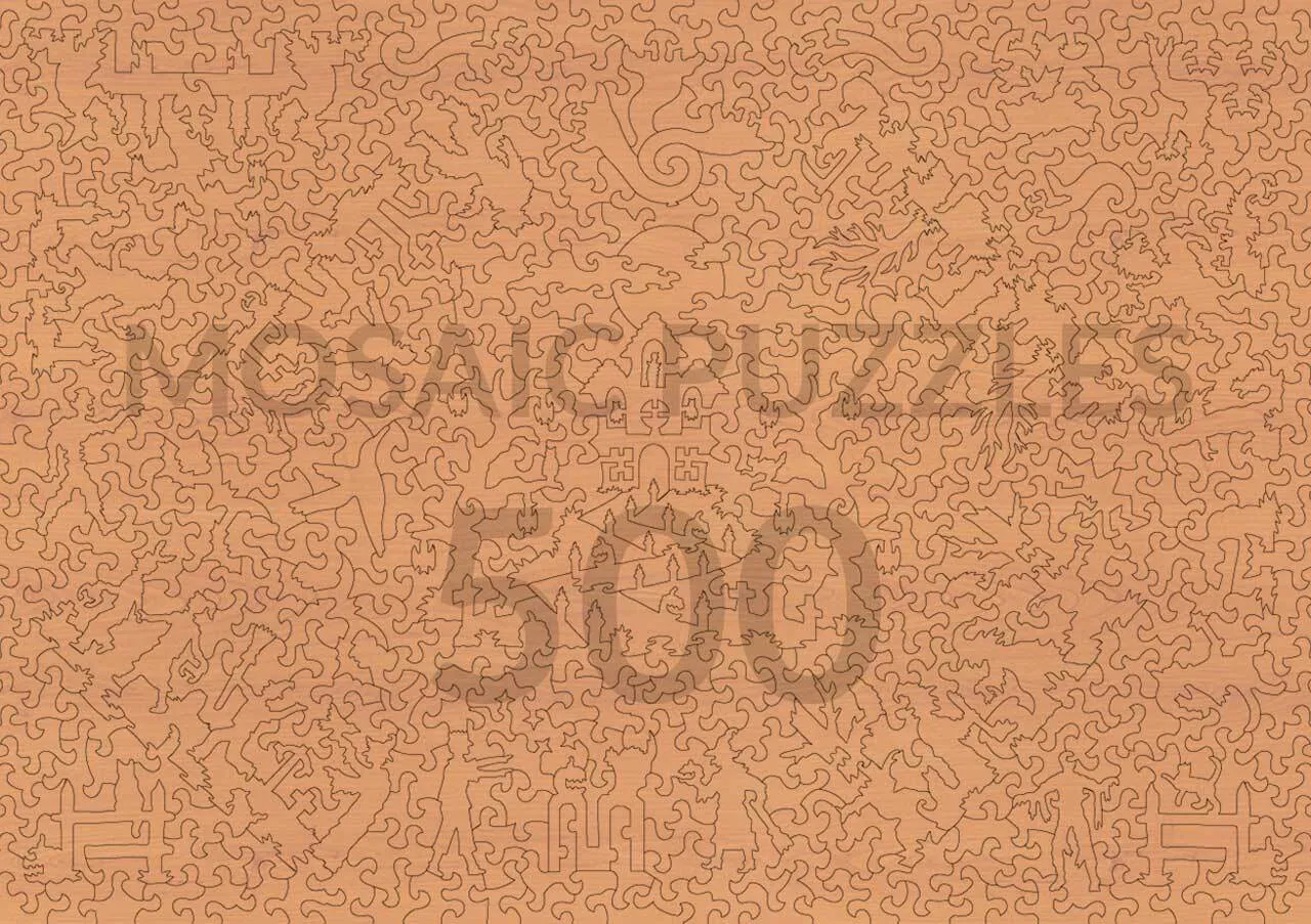 Mosaic Puzzles Escaping Ghost Town puzzle 50 piese Halloween