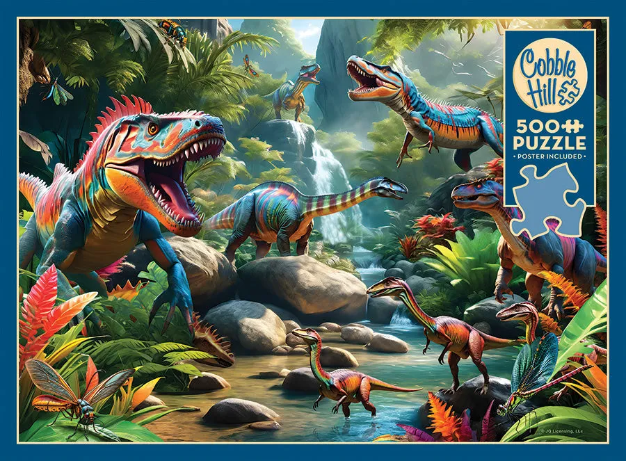 Cobble Hill Prehistoric Beasts puzzle 500 piese jungla