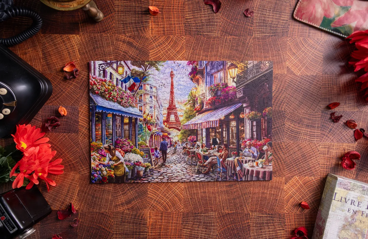 Mosaic Puzzles Petals Paris puzzle lemn 100 piese cofetarie