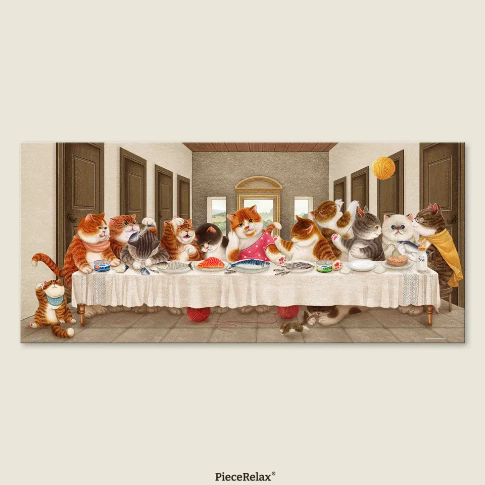 PieceRelax PieceClicks Cats Last Supper U1105 puzzle 945 piese