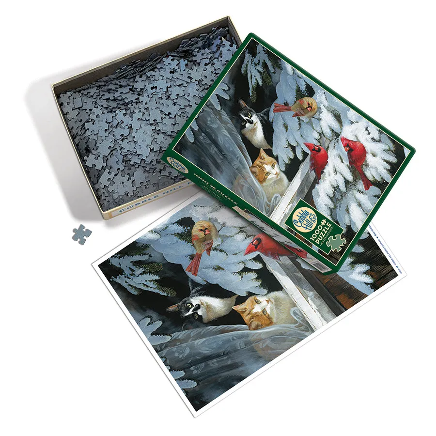 Cobble Hill Bird Watchers puzzle 1000 piese iarnă