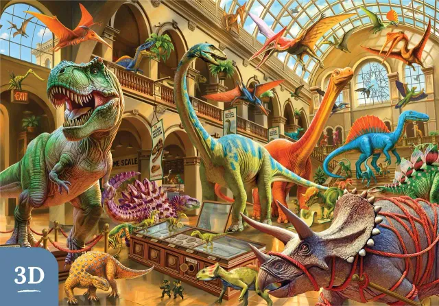 Mosaic Puzzles Heritage 3D Dinos on the Loose puzzle 500 dino