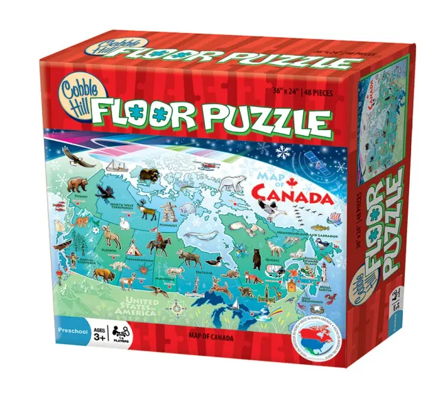 Cobble Hill Map of Canada puzzle podea 48 piese