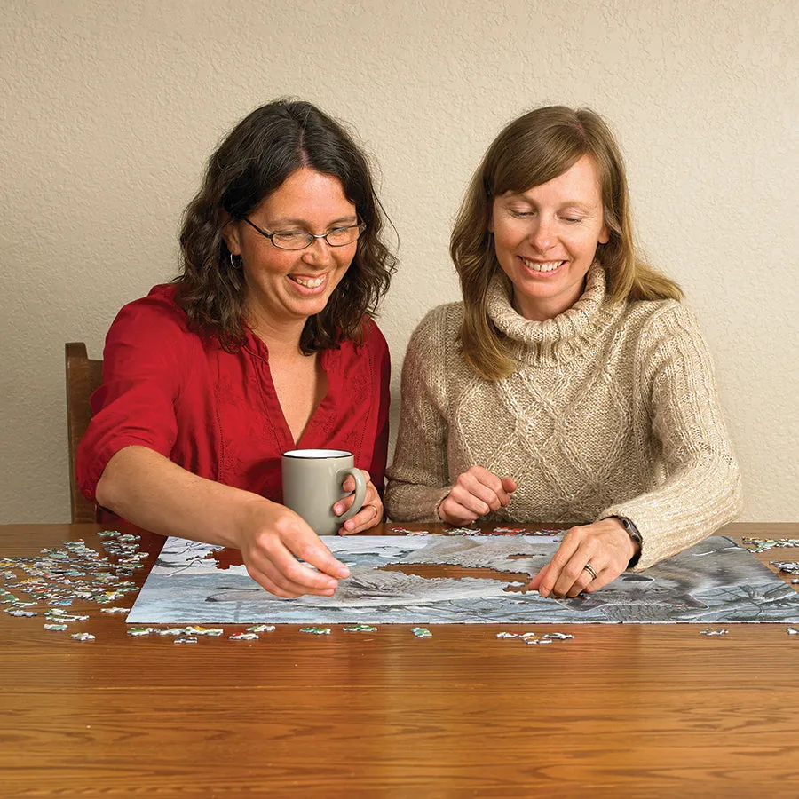 Cobble Hill Breath of Winter puzzle 500 piese lupi