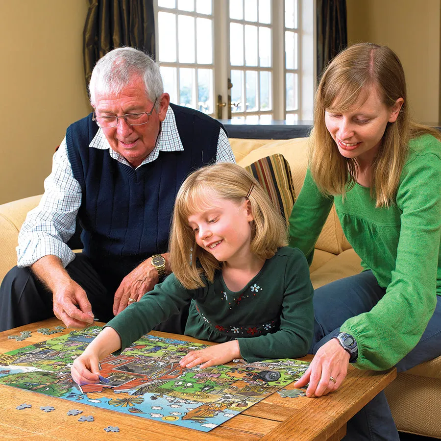 Cobble Hill Farmyard Folly puzzle familie 350 piese