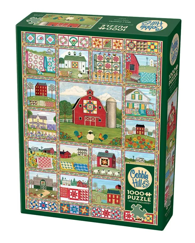Cobble Hill Quilt Country puzzle 1000 piese fermă