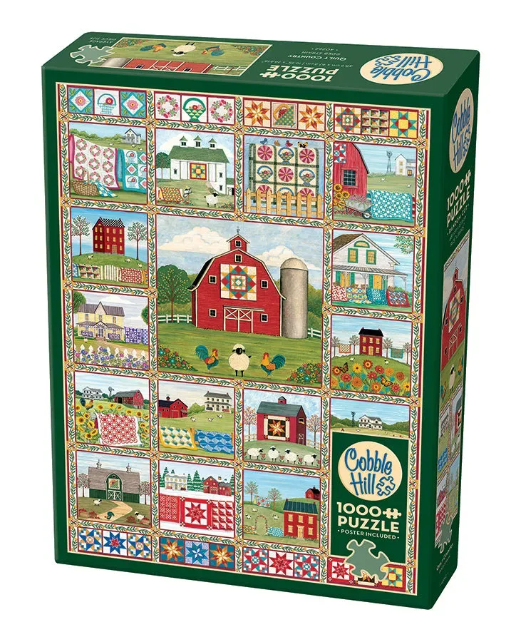 Cobble Hill Quilt Country puzzle 1000 piese fermă