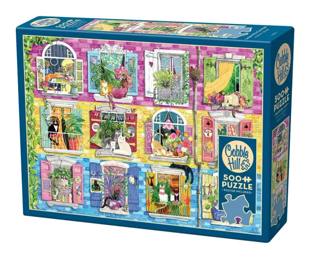 Cobble Hill Living With Catitude puzzle 500 pisici