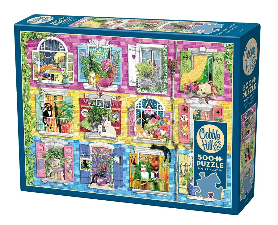 Cobble Hill Living With Catitude puzzle 500 pisici