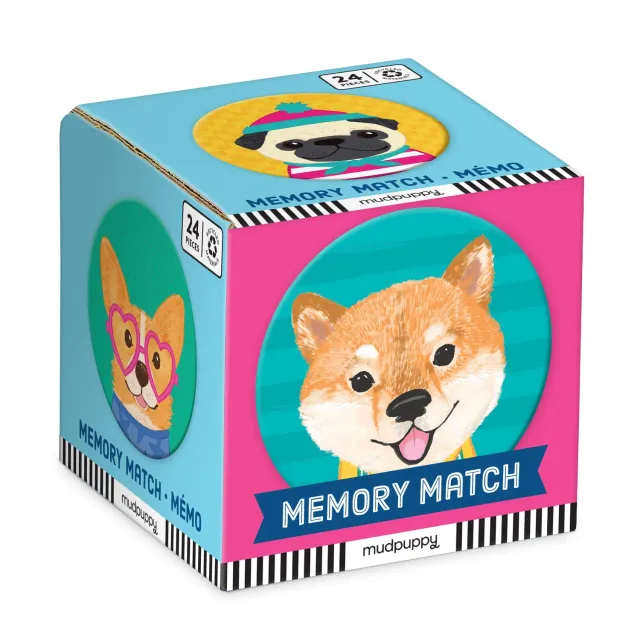 Mudpuppy Dog Portraits joc memorie 24 piese mini
