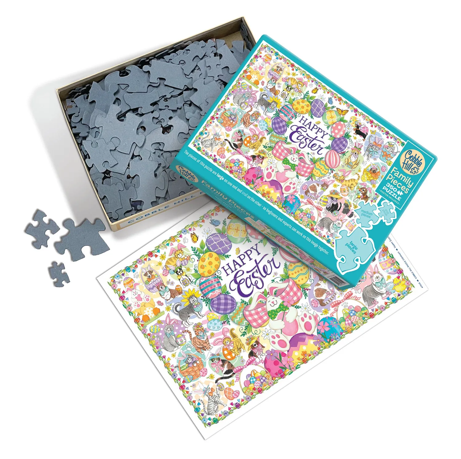 Cobble Hill Happy Easter puzzle familie 350 piese Paște