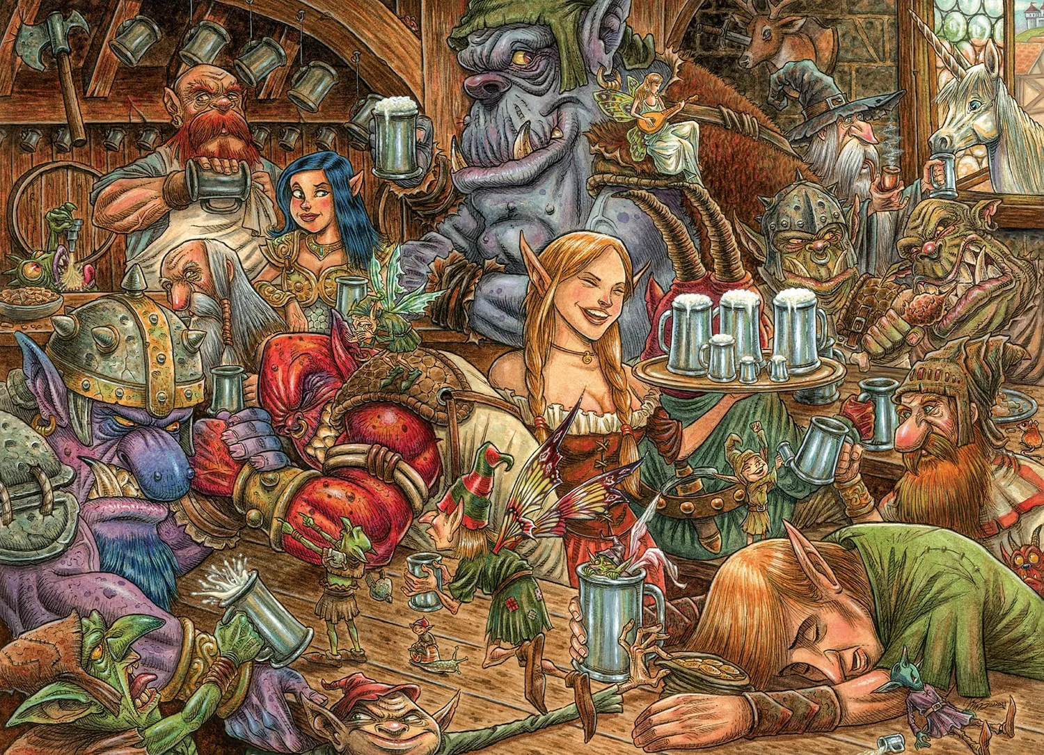 Cobble Hill Brewing Up Trouble puzzle 500 piese fantasy
