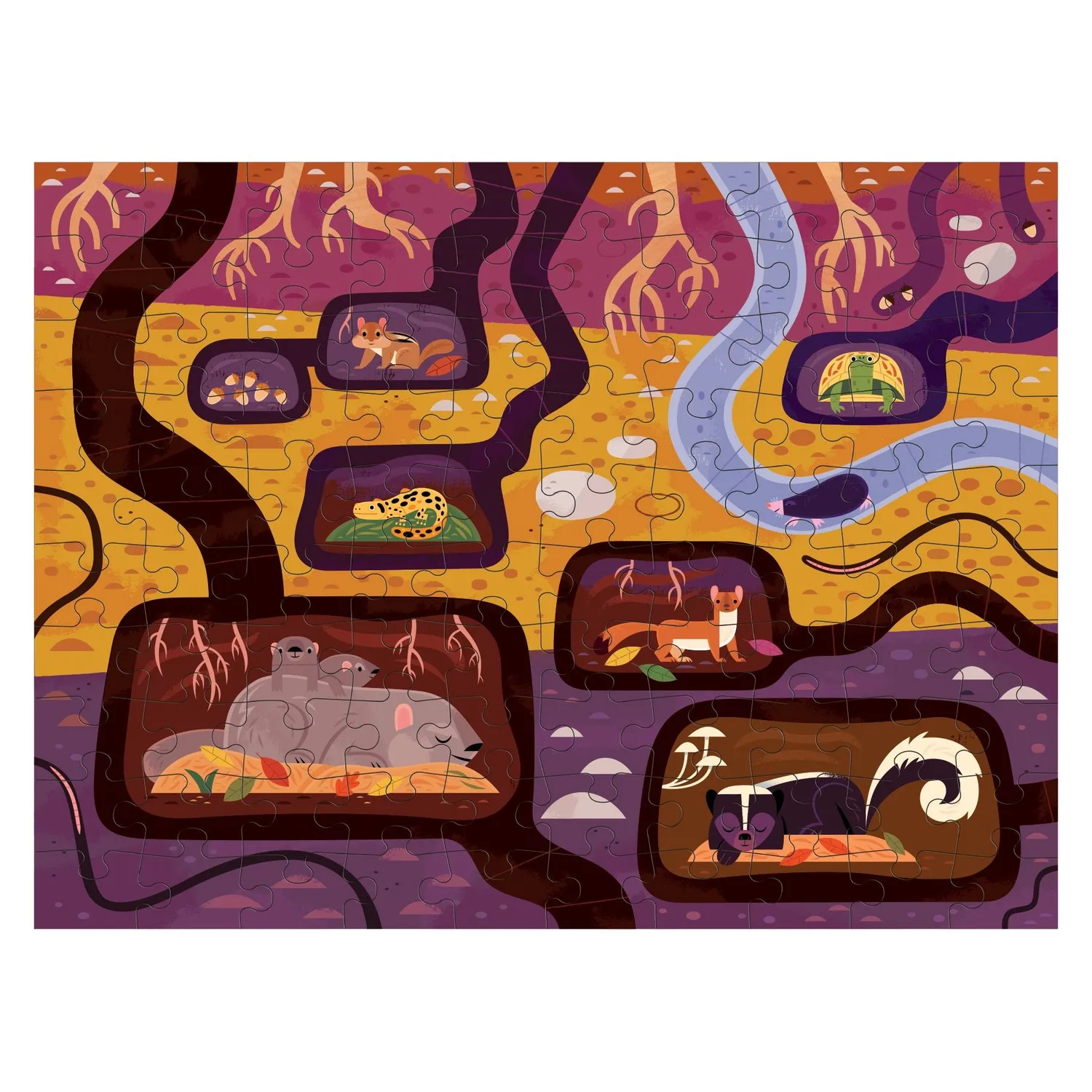 Mudpuppy Forest Above Below puzzle 100 piese dublu