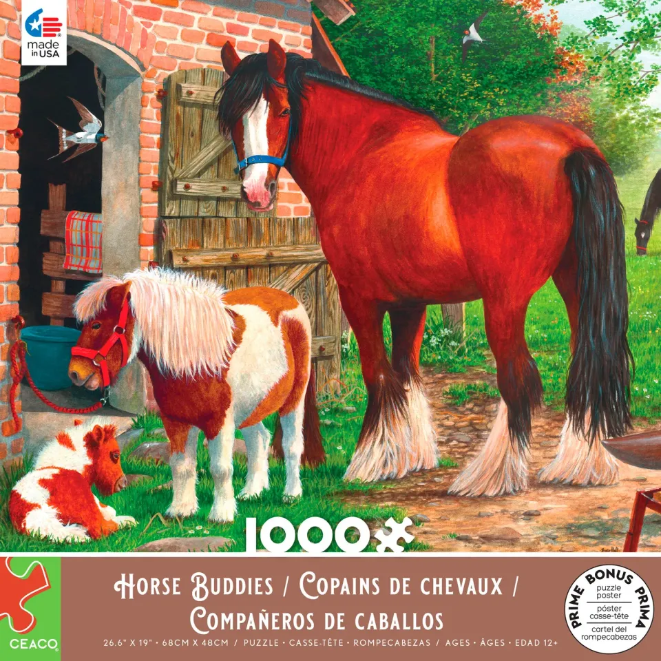 Ceaco Horse Buddies puzzle 1000 piese cai