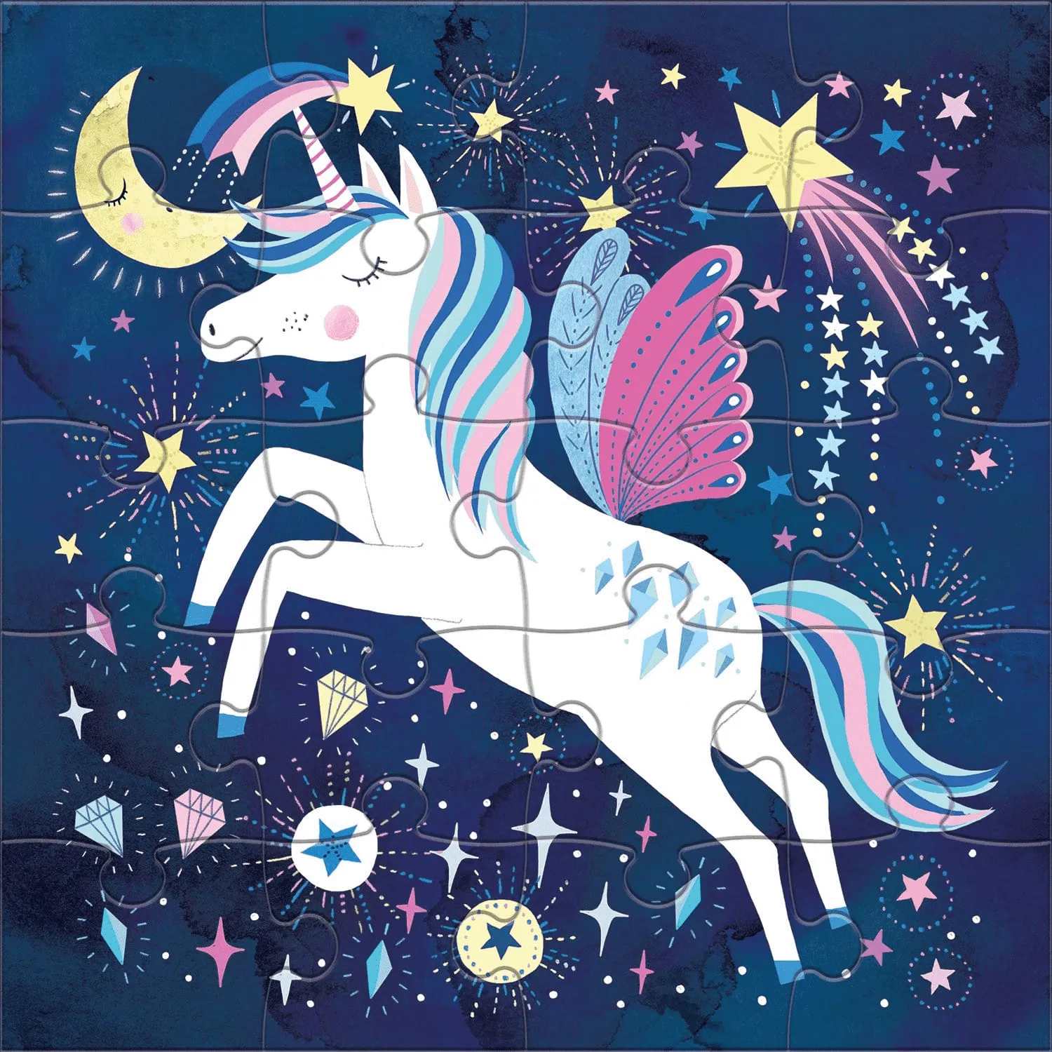 Mudpuppy Magical Unicorn puzzle magnetic 2x20 piese