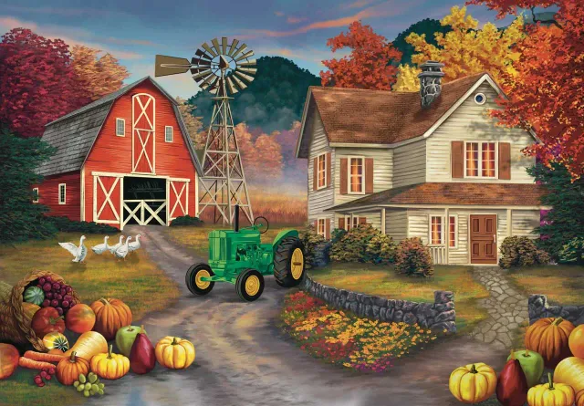 Mosaic Puzzles A Day on the Farm puzzle lemn 500 piese ferma