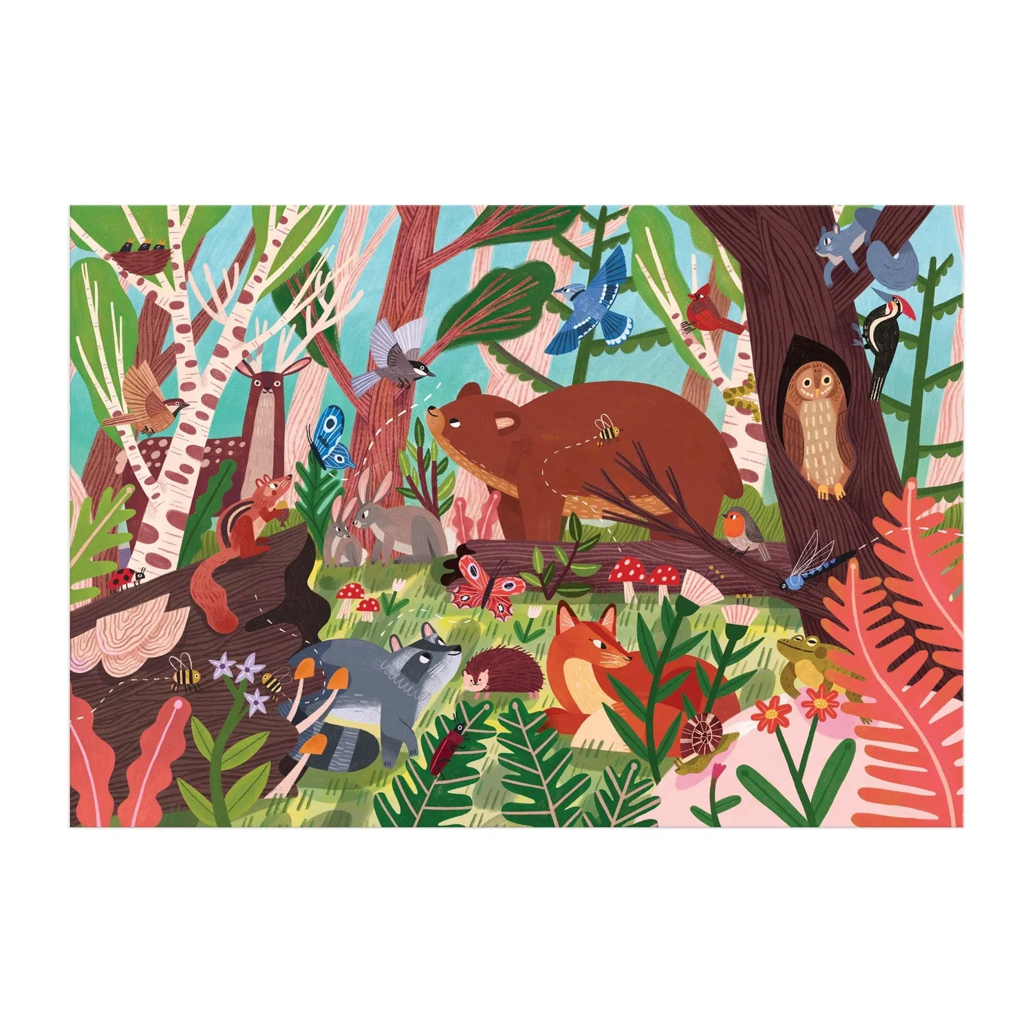 Mudpuppy Woodland World puzzle 100 piese animale