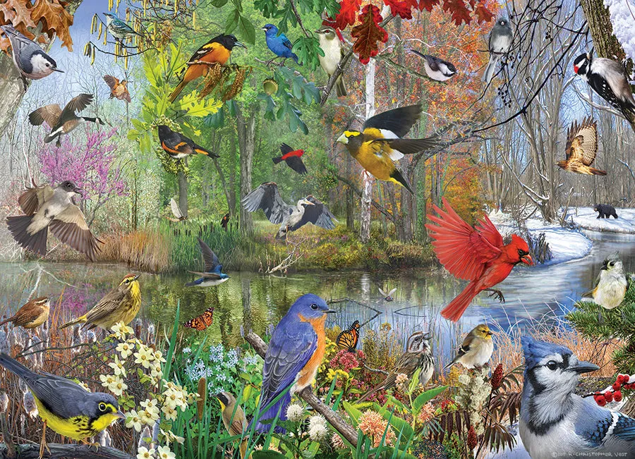 Cobble Hill Birds of the Season puzzle 1000 piese pasari