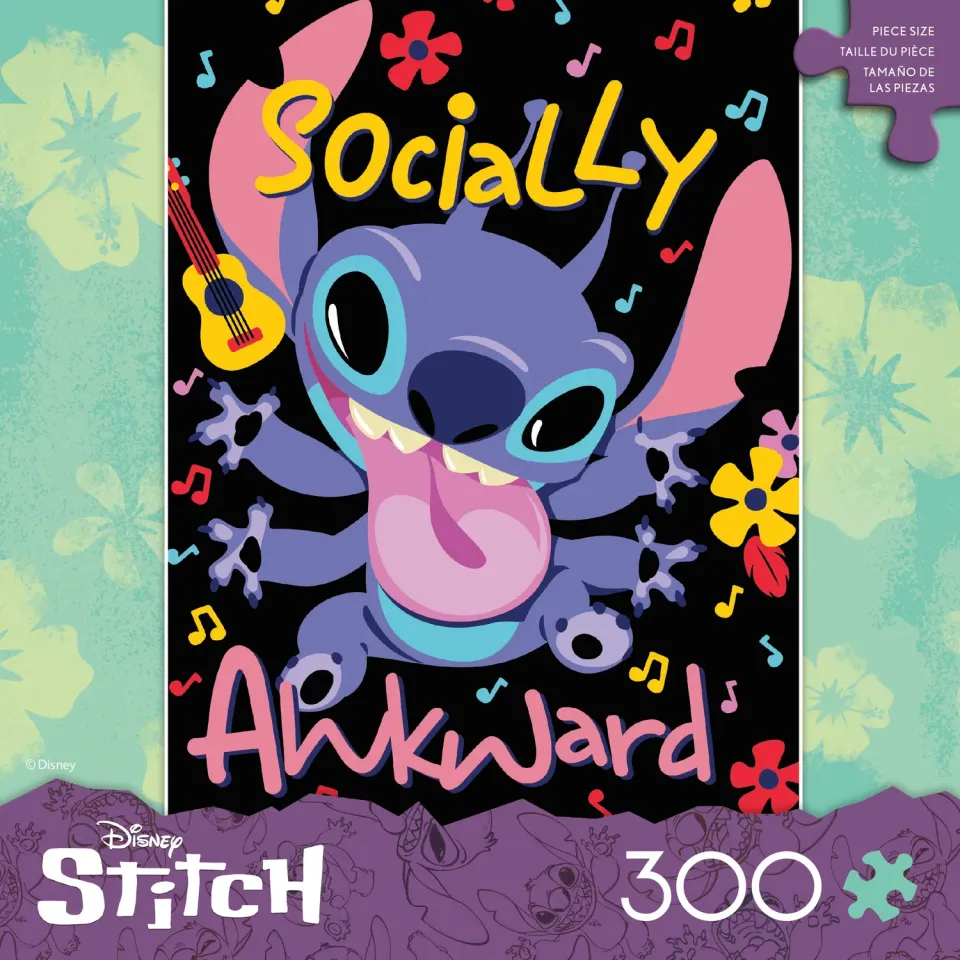 Ceaco Stitch Socially Awkward puzzle 300 piese mari Disney