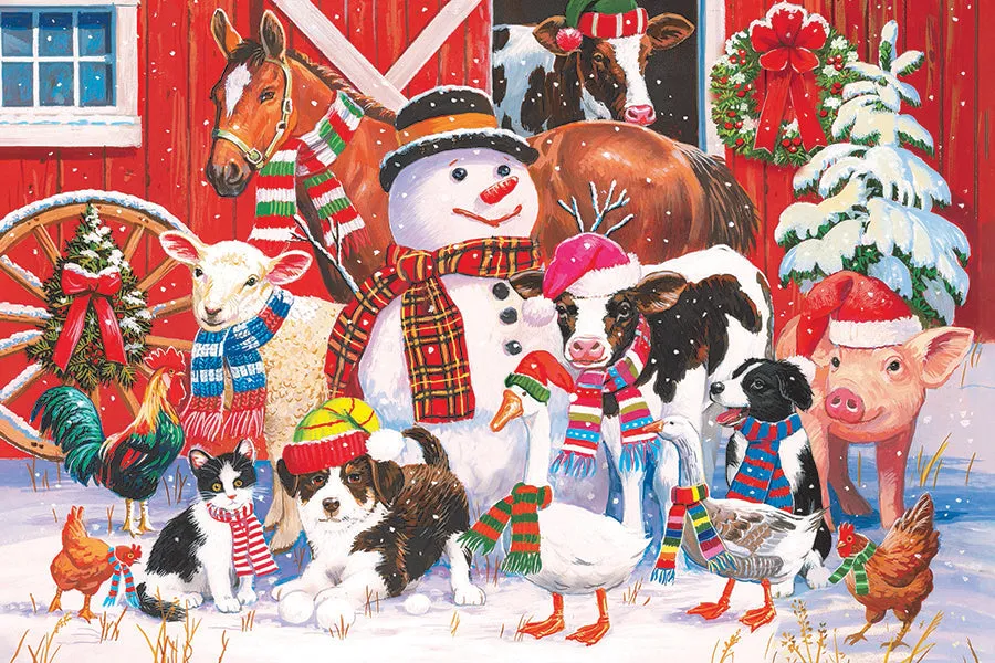Cobble Hill Festive Farmyard puzzle podea 35 piese
