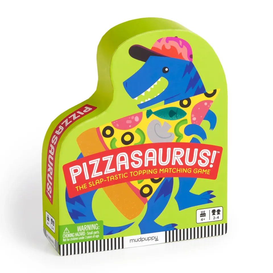 Mudpuppy Pizzasaurus joc de carti cu pizza dinozauri