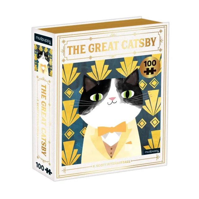 Mudpuppy Bookish Cats Great Catsby puzzle 100 piese
