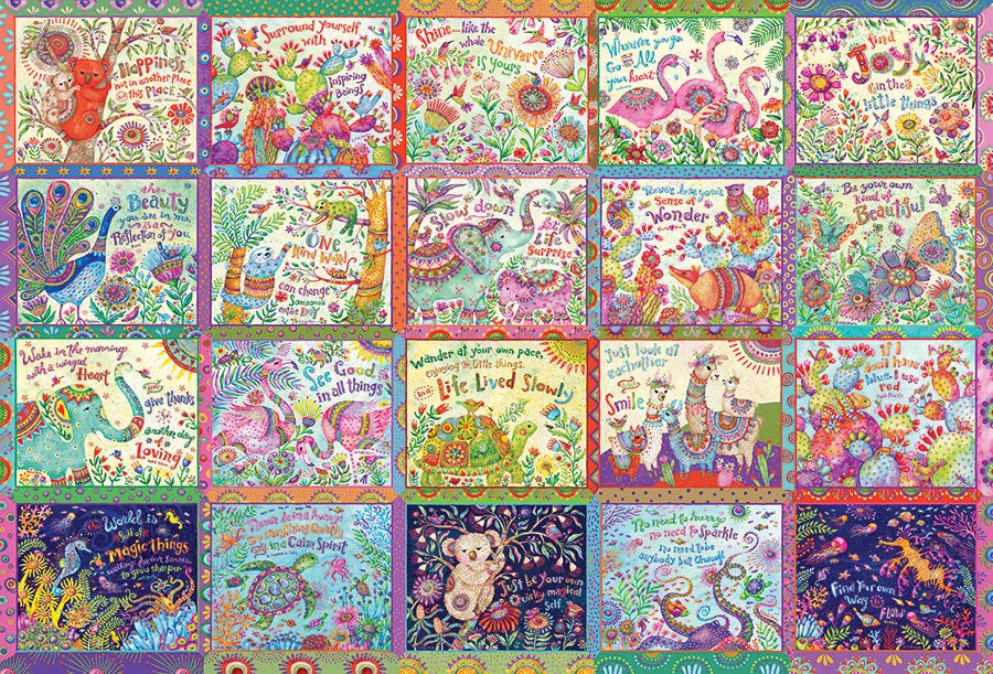 Cobble Hill Happy Thoughts puzzle 2000 piese animale