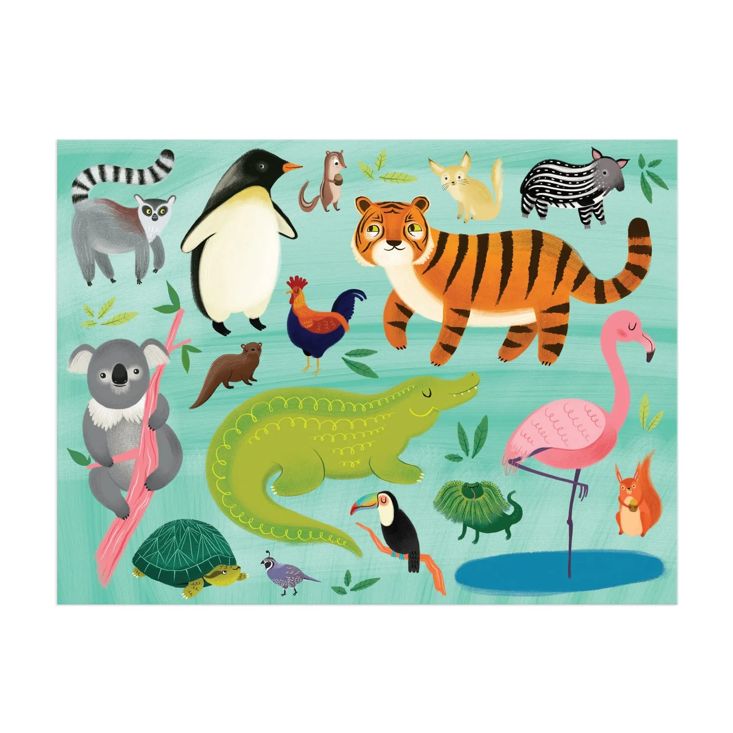 Mudpuppy Animals of the World puzzle 36 piese de voiaj