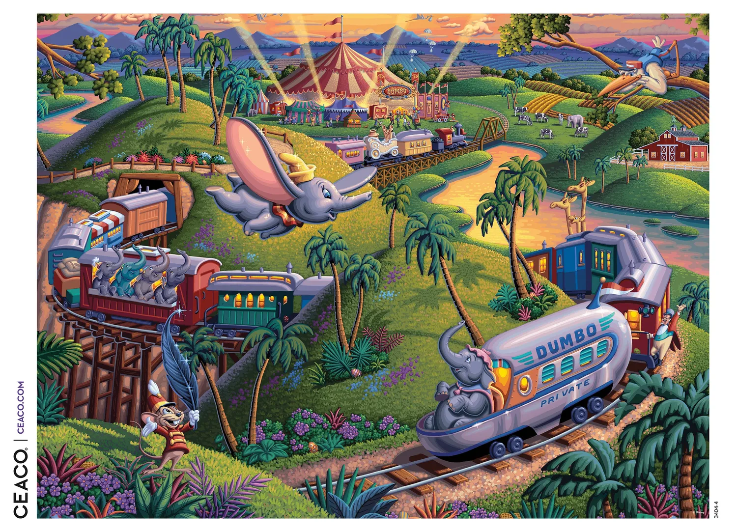 Ceaco Disney Dowdle Dumbo Flying Elephant puzzle 1500