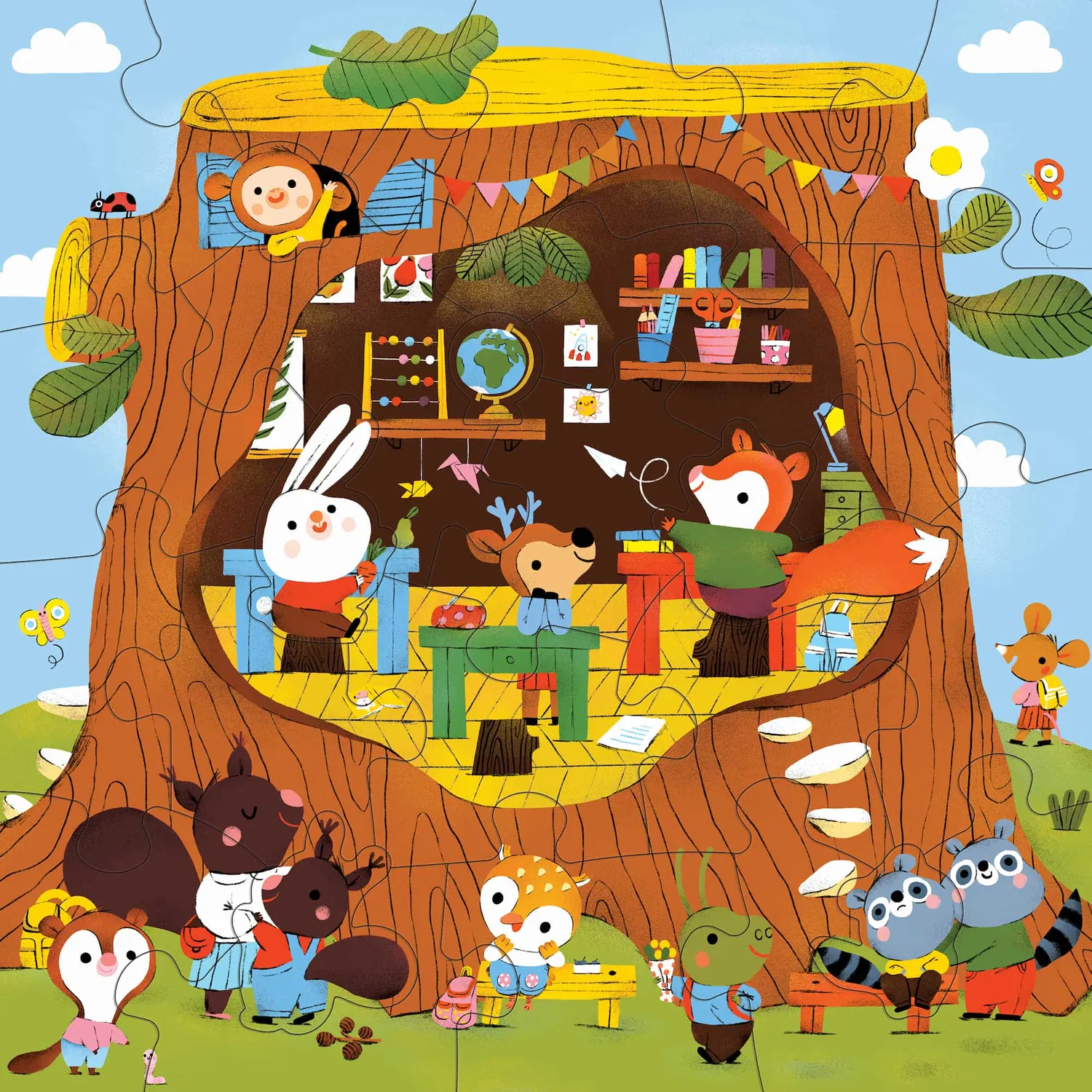 Mudpuppy Forest School puzzle podea 25 piese forme