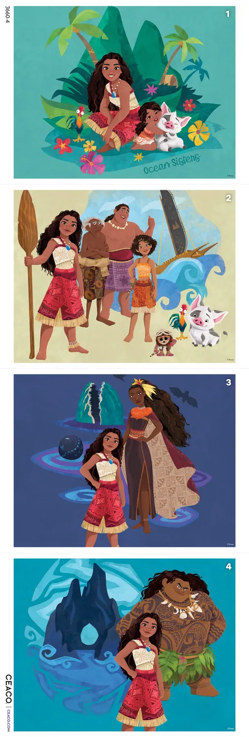Ceaco Moana 2 Multipack puzzle 4x500 piese Disney