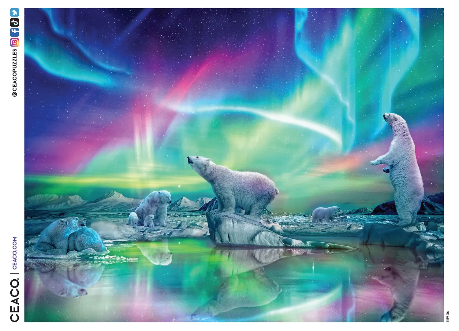 Ceaco Northern Lights Gathering puzzle 750 piese fosforescent