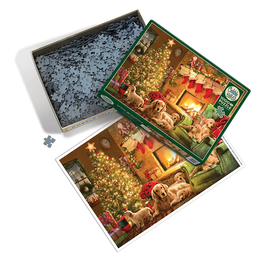 Cobble Hill Cozy Fireplace puzzle 1000 piese Craciun