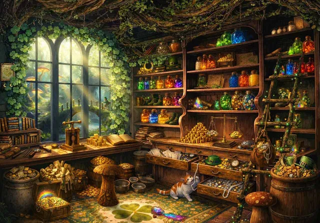 Mosaic Puzzles Charmkeeper Den puzzle lemn 500 piese verde