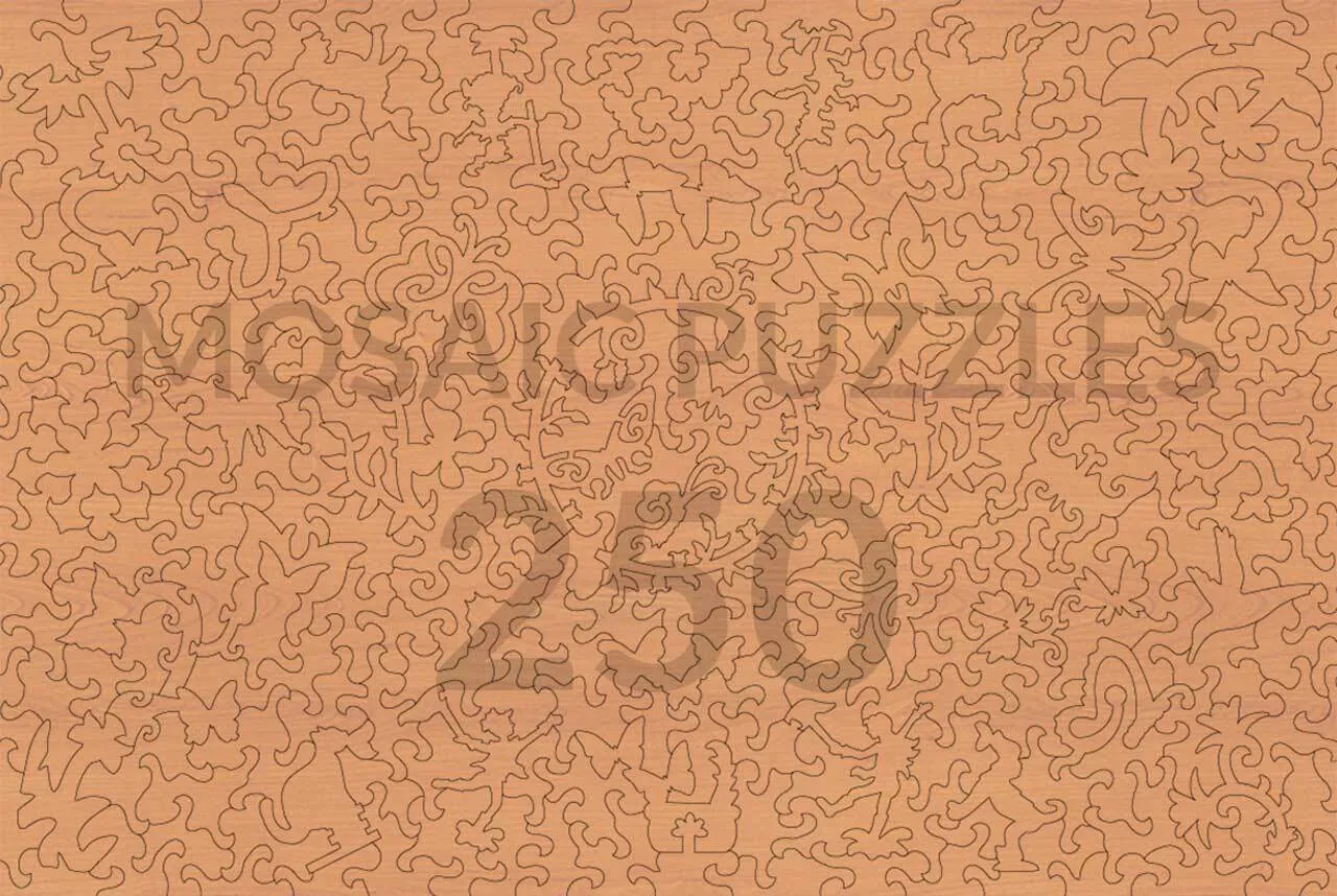 Mosaic Puzzles Monarch Kaleidoscope puzzle lemn 500 piese fluturi